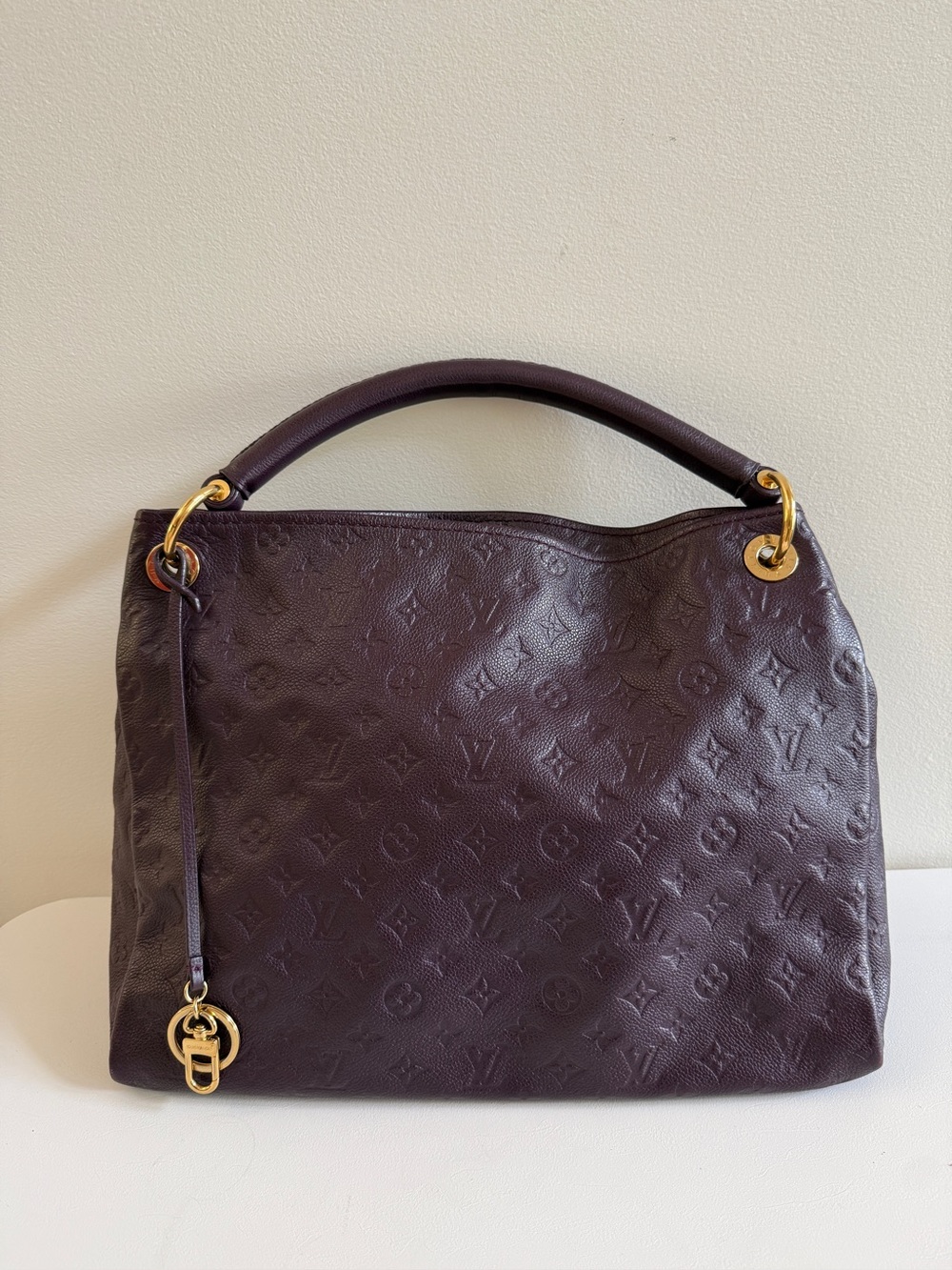 LOUIS VUITTON Artsy MM Monogram Empreinte Leather Shoulder Bag Handbag Purple - Picture 3 of 13